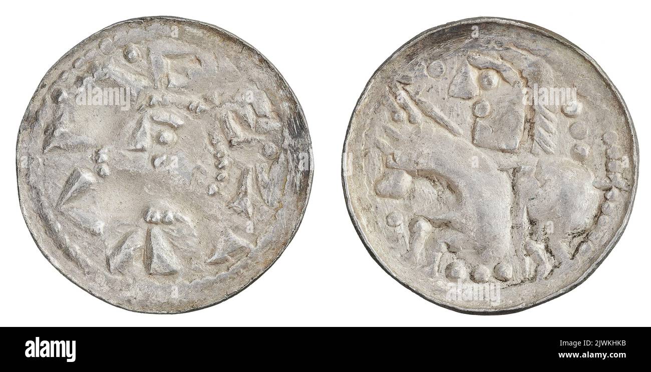 denarius (type ducal). BOLESŁAW II Śmiały (król Polski ; 1058-1079), règle Banque D'Images