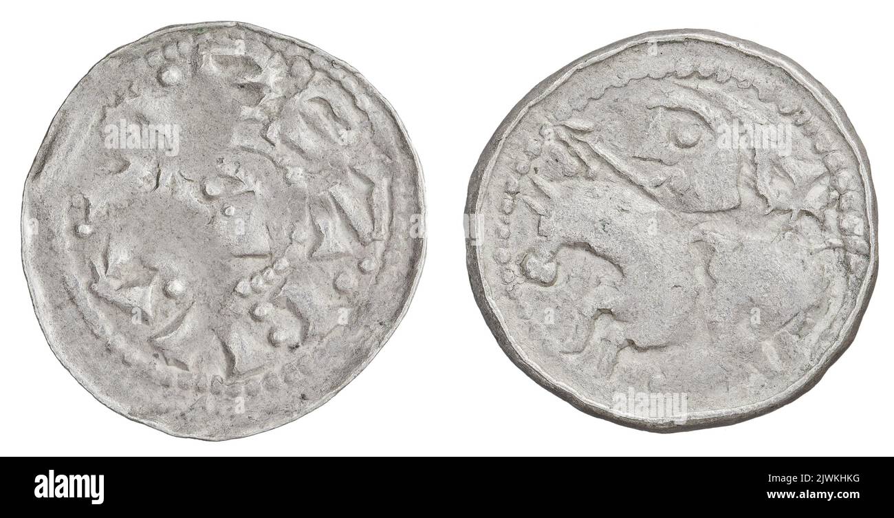 denarius (type ducal). BOLESŁAW II Śmiały (król Polski ; 1058-1079), règle Banque D'Images