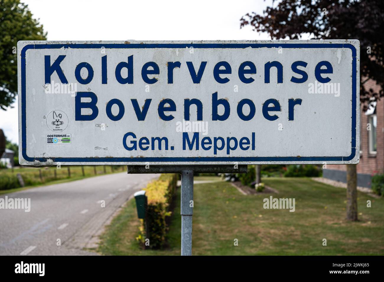 Kolderveense Bovenboer, Meppel, pays-Bas - 07 20 2022 - signe de la communauté locale Banque D'Images