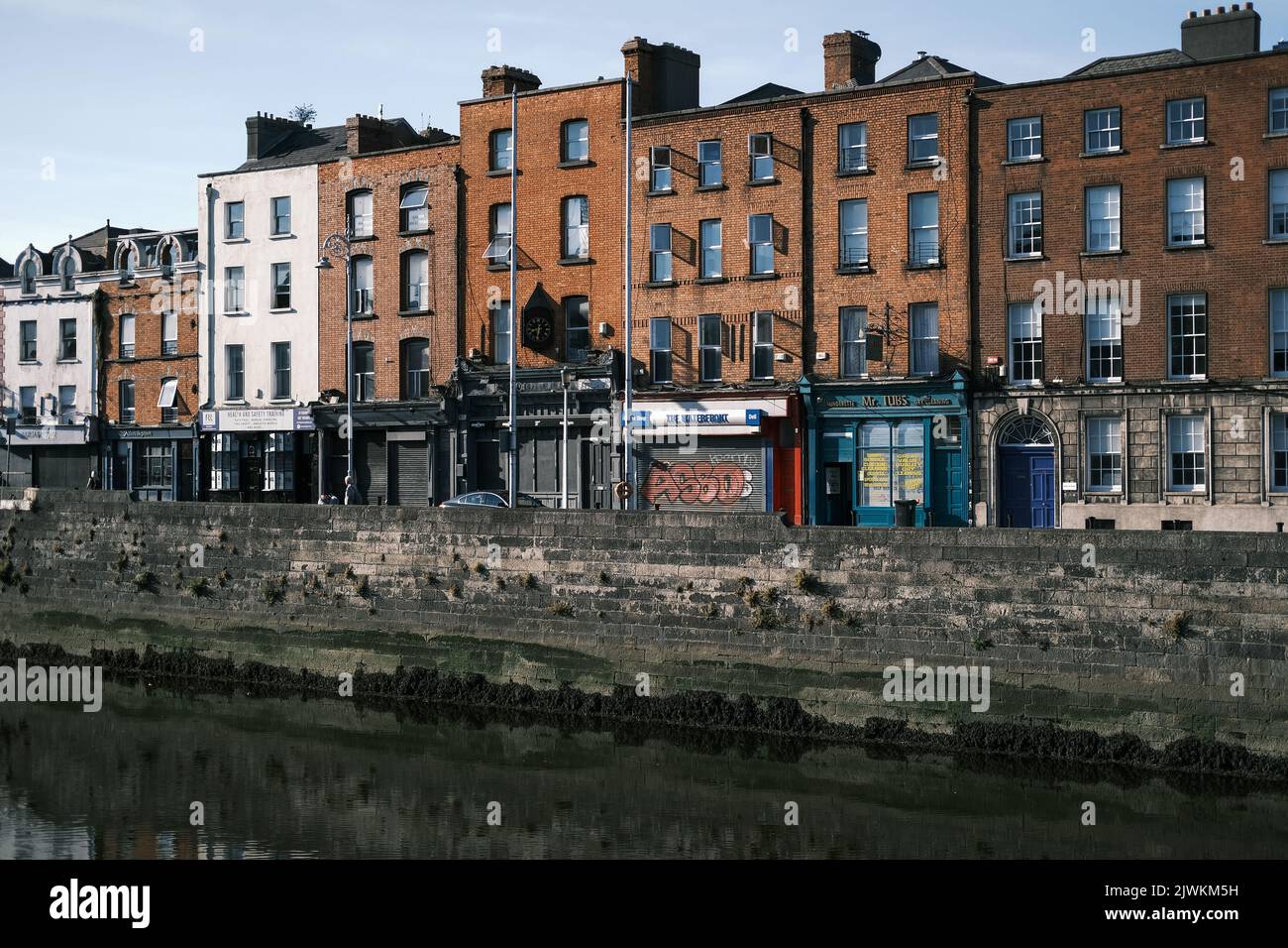 Bâtiments sur Arran Quay, Dublin, Irlande. Banque D'Images