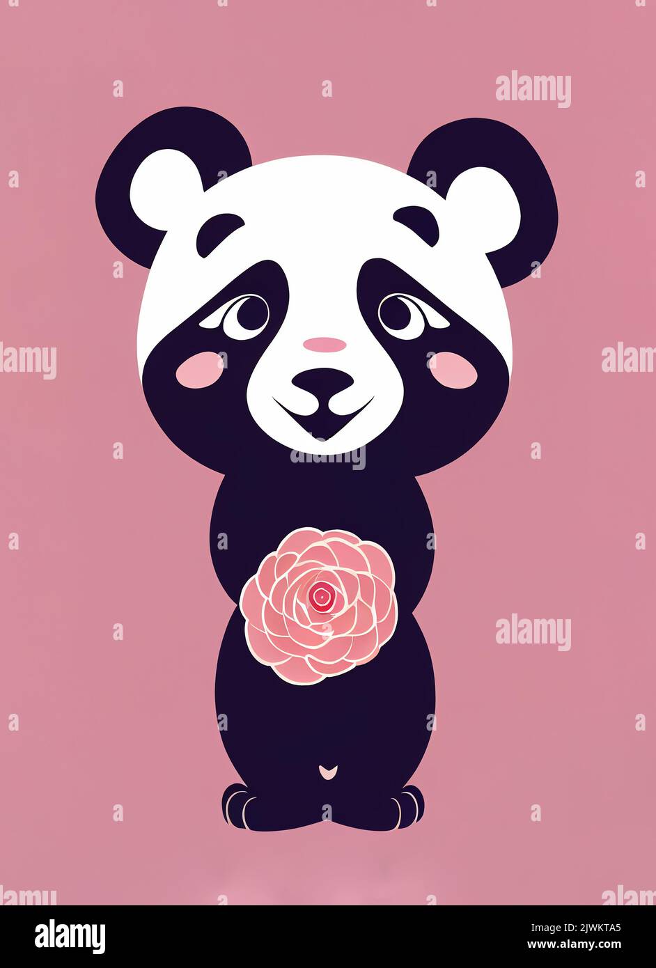 Illustration d'un petit panda. Idéal pour une utilisation virtuelle ou imprimée. Banque D'Images