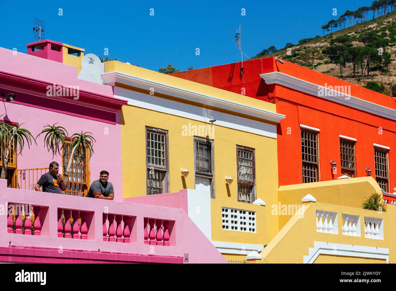 Quartier de Bo-Kaap, le Cap, Cap occidental, Afrique du Sud Banque D'Images