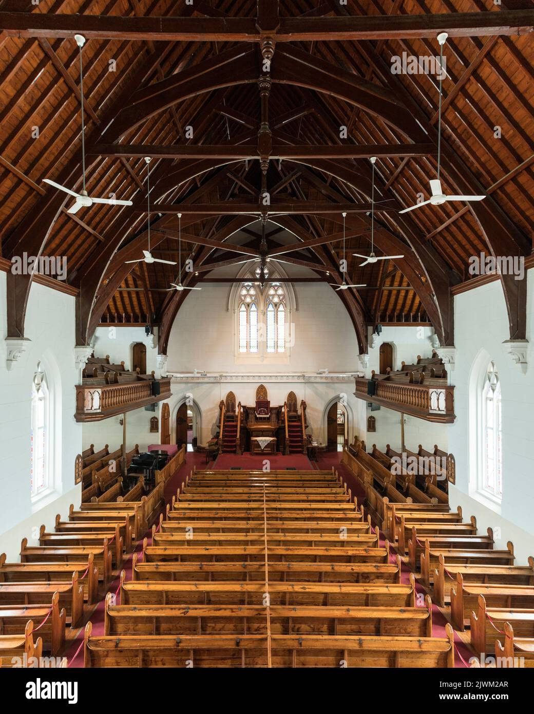 Intérieur de l'église réformée néerlandaise, Graaff-Reinet, Cap-est, Afrique du Sud Banque D'Images