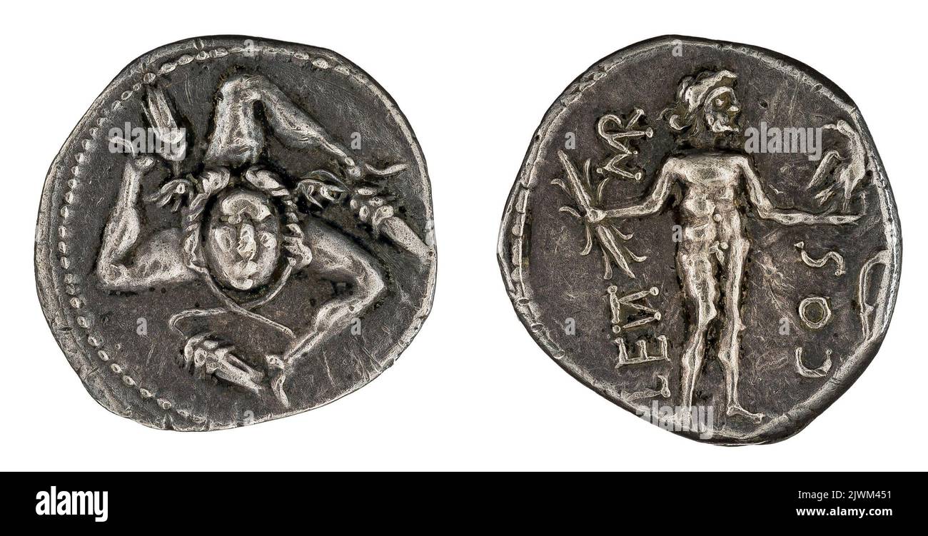 denarius. Claudius Marcellus, C. (fl. 49 a.C.), responsable monétaire, Cornelius Lentulus, L. (fl. 49 a.C.), responsable monétaire, Republika Rzymska, émetteur Banque D'Images