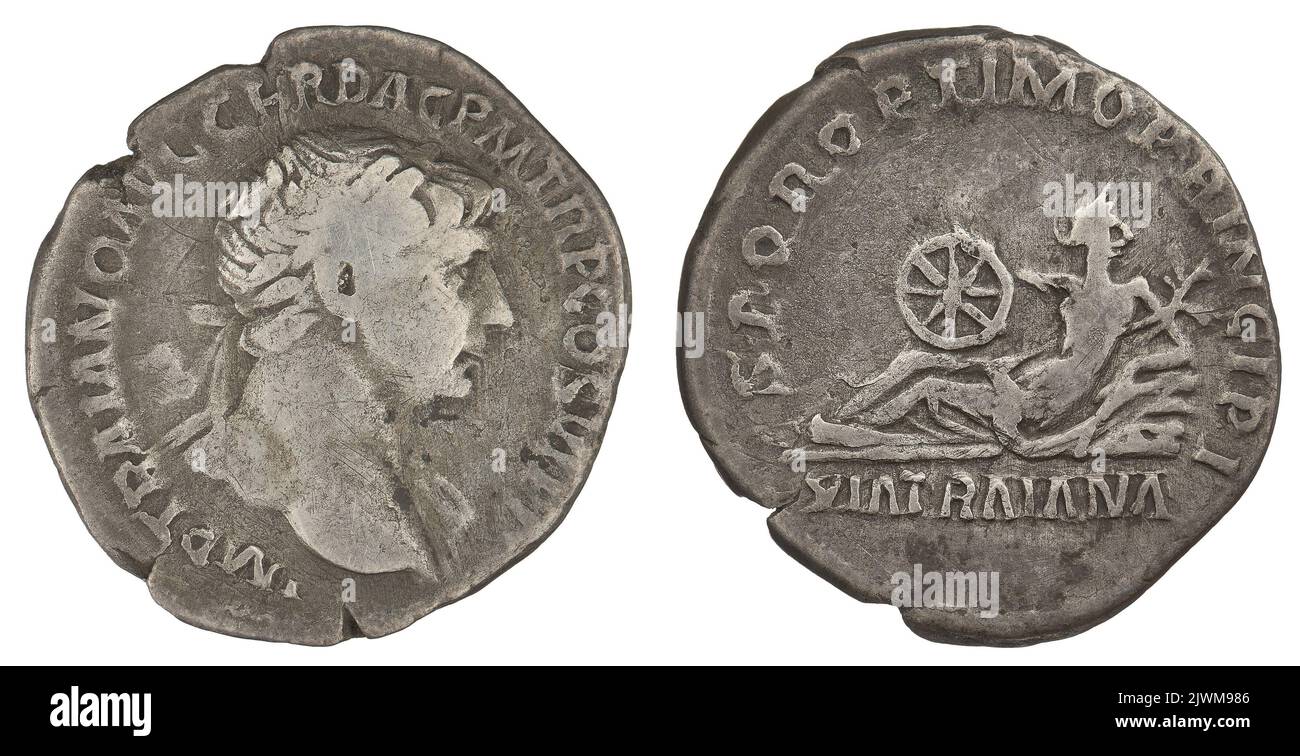 denarius. Trajan (cesarz rzymski ; 98-117), empereur Banque D'Images