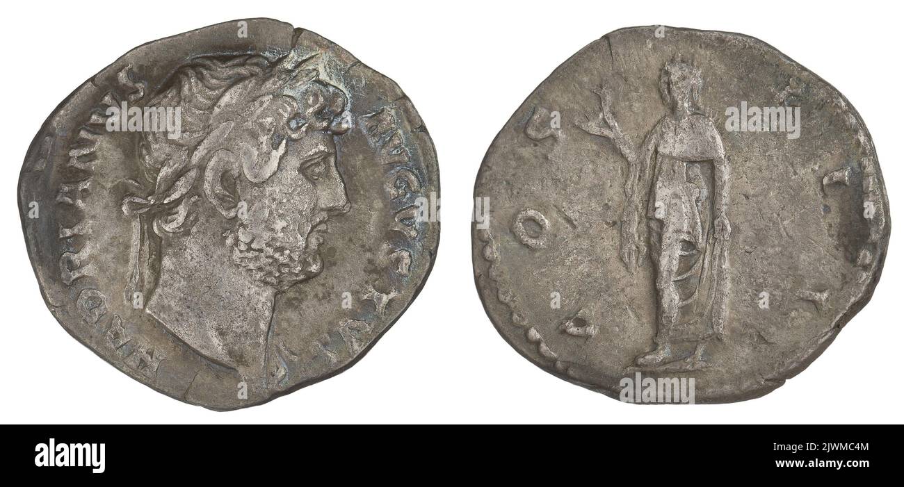 denarius. Hadrien (empereur romain; 117-138), empereur Banque D'Images