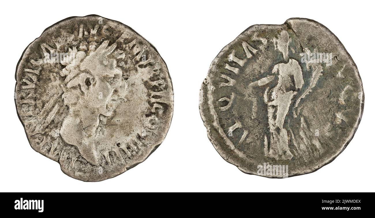 denarius. Nerwa (cesarz ; 96-98), empereur Banque D'Images