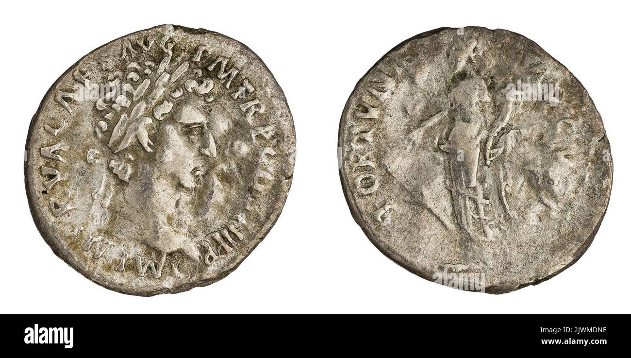 denarius. Nerwa (cesarz ; 96-98), empereur Banque D'Images