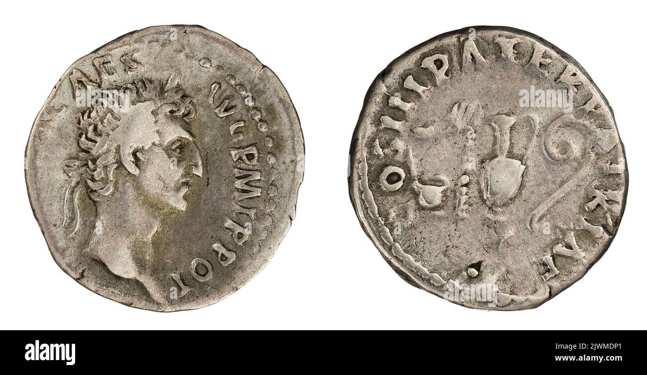 denarius. Nerwa (cesarz ; 96-98), empereur Banque D'Images