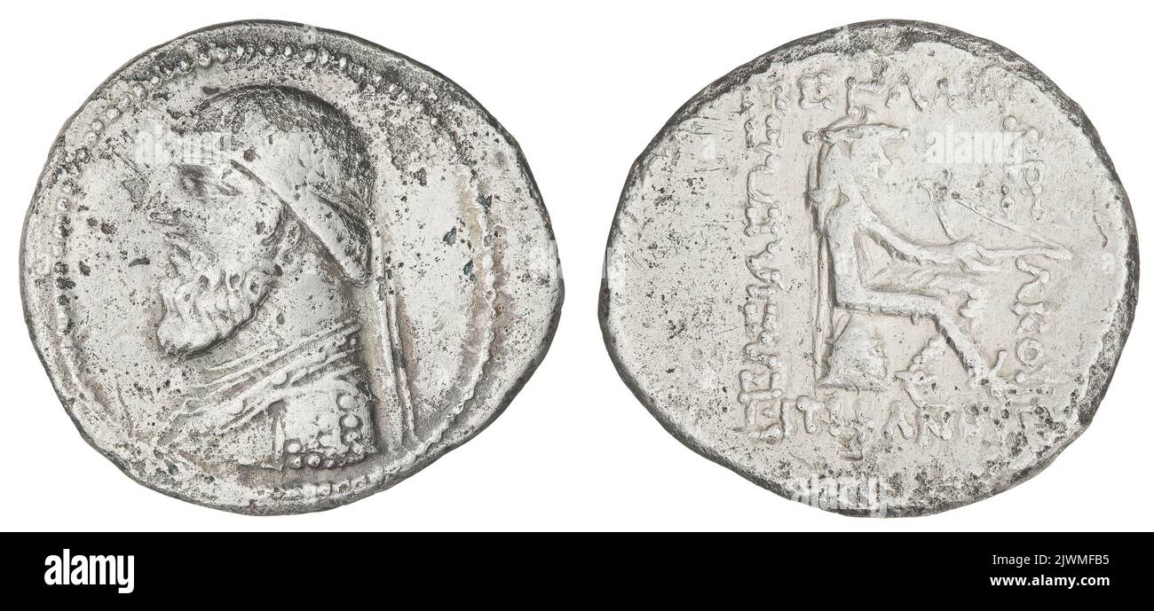 drachme. Mitrydates II (123-87 p.N.e.), règle Banque D'Images