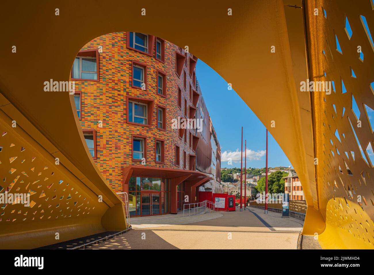 BAE COPR Bay Bridge et Swansea Arena Banque D'Images