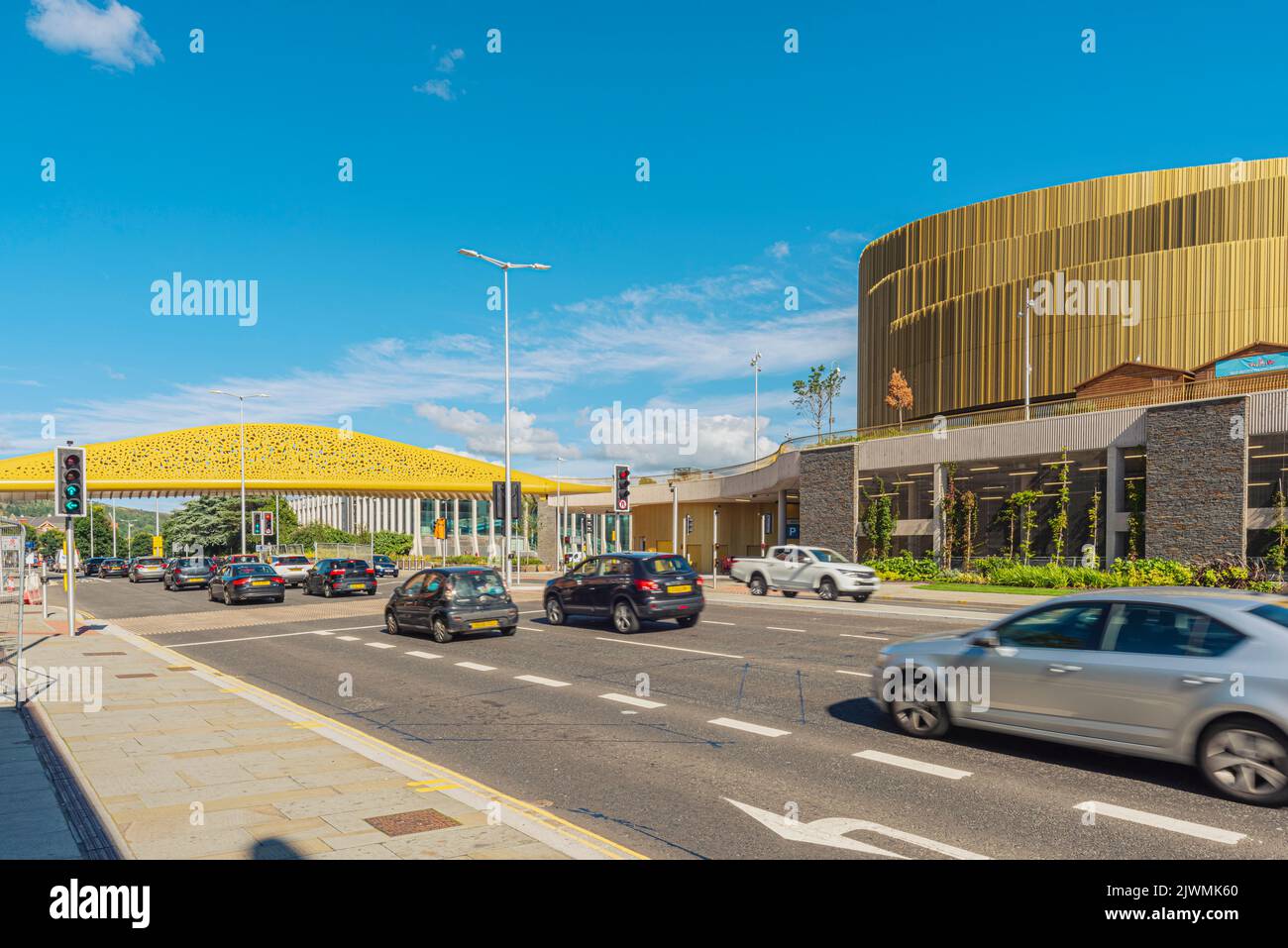 BAE COPR Bay Bridge et Swansea Arena Banque D'Images