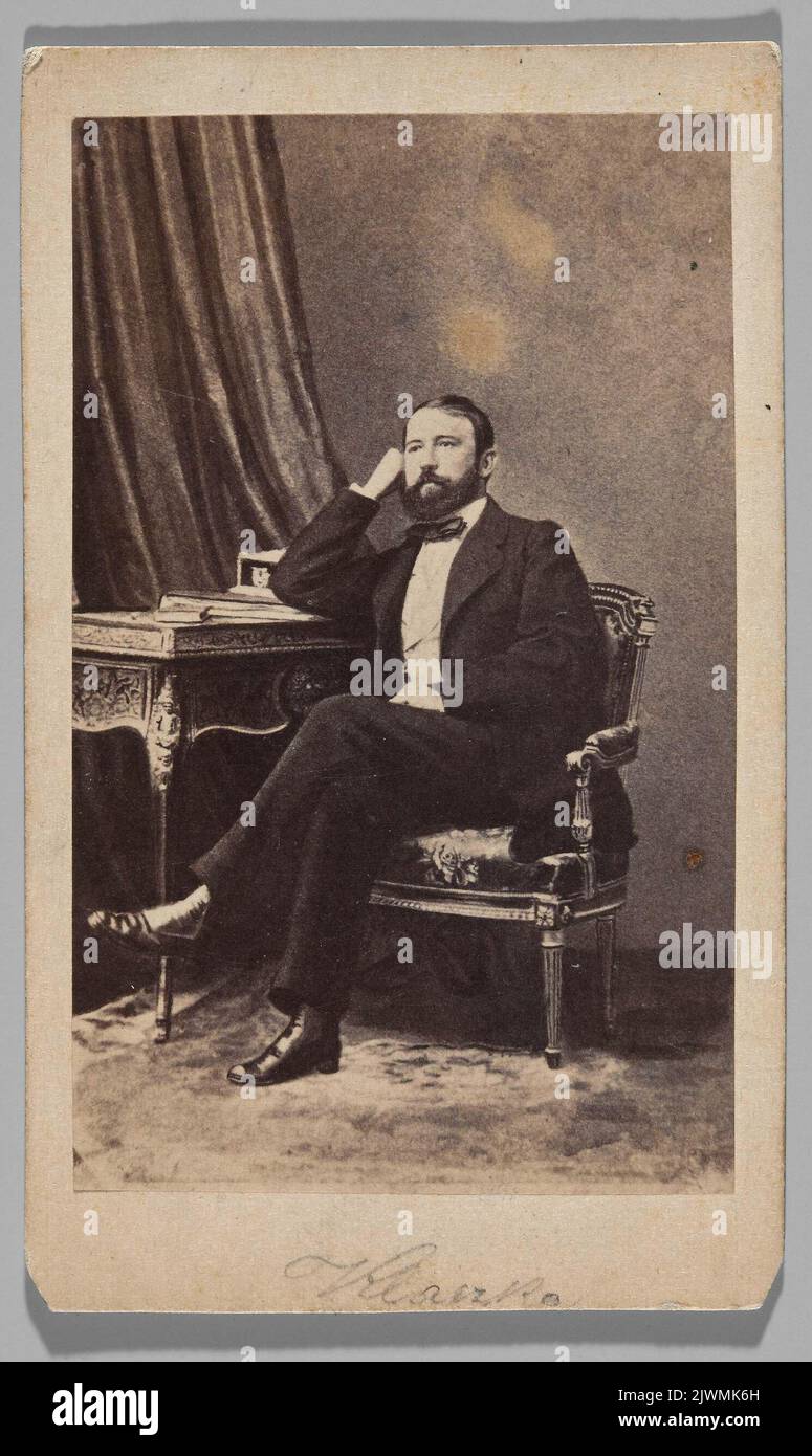 Portrait de Julian Klaczko (1825-1906). Photographie parisienne (Paryż ; zakład fotograficzny ; 1863/1864-ca 1873), studio photo Banque D'Images