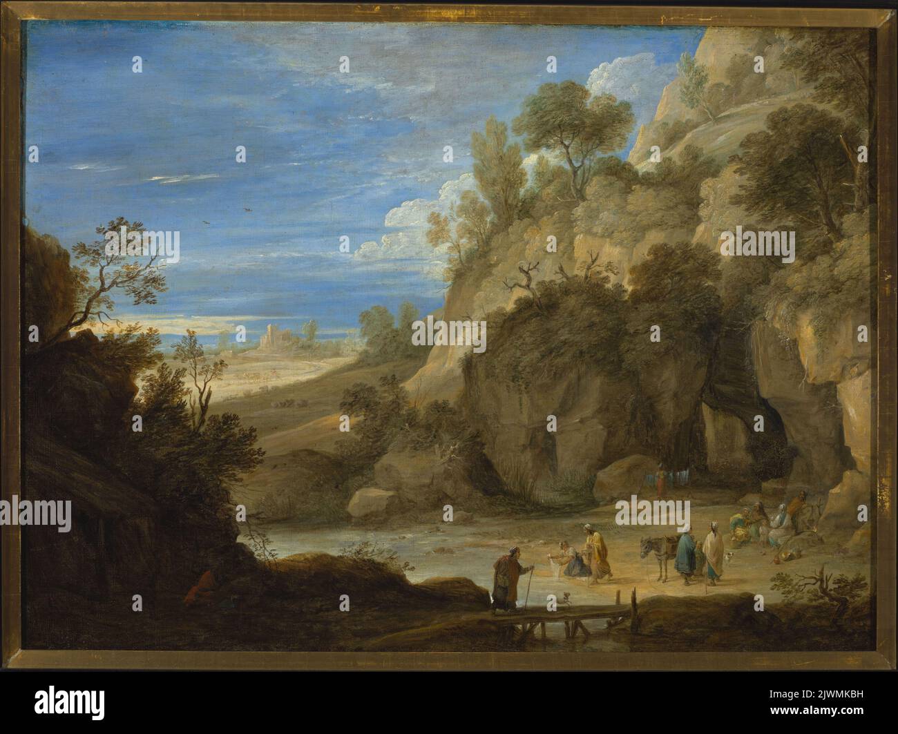 Paysage avec un camp tzigane. Teniers, David, II (1610-1690), peintre Banque D'Images