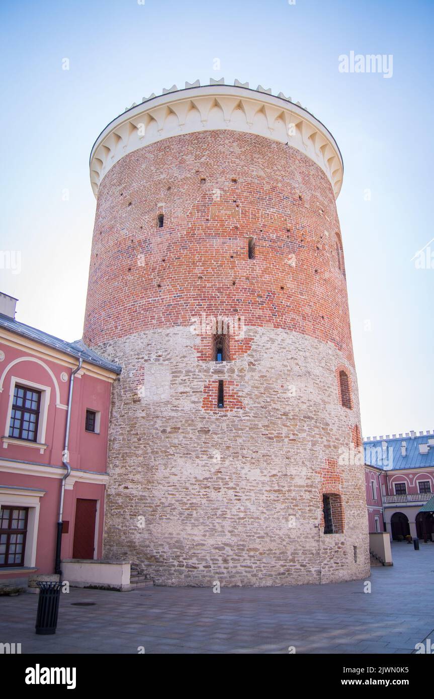 tour dans la cour du château de Lublin Banque D'Images