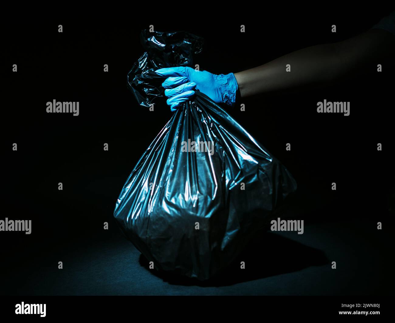 sac poubelle en plastique de réduction des déchets Banque D'Images