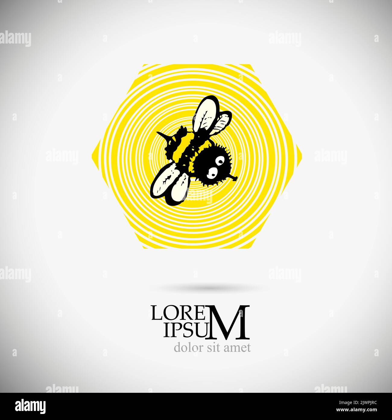 Logo nid d'abeille. Icône abeille et miel. Illustration vectorielle Illustration de Vecteur