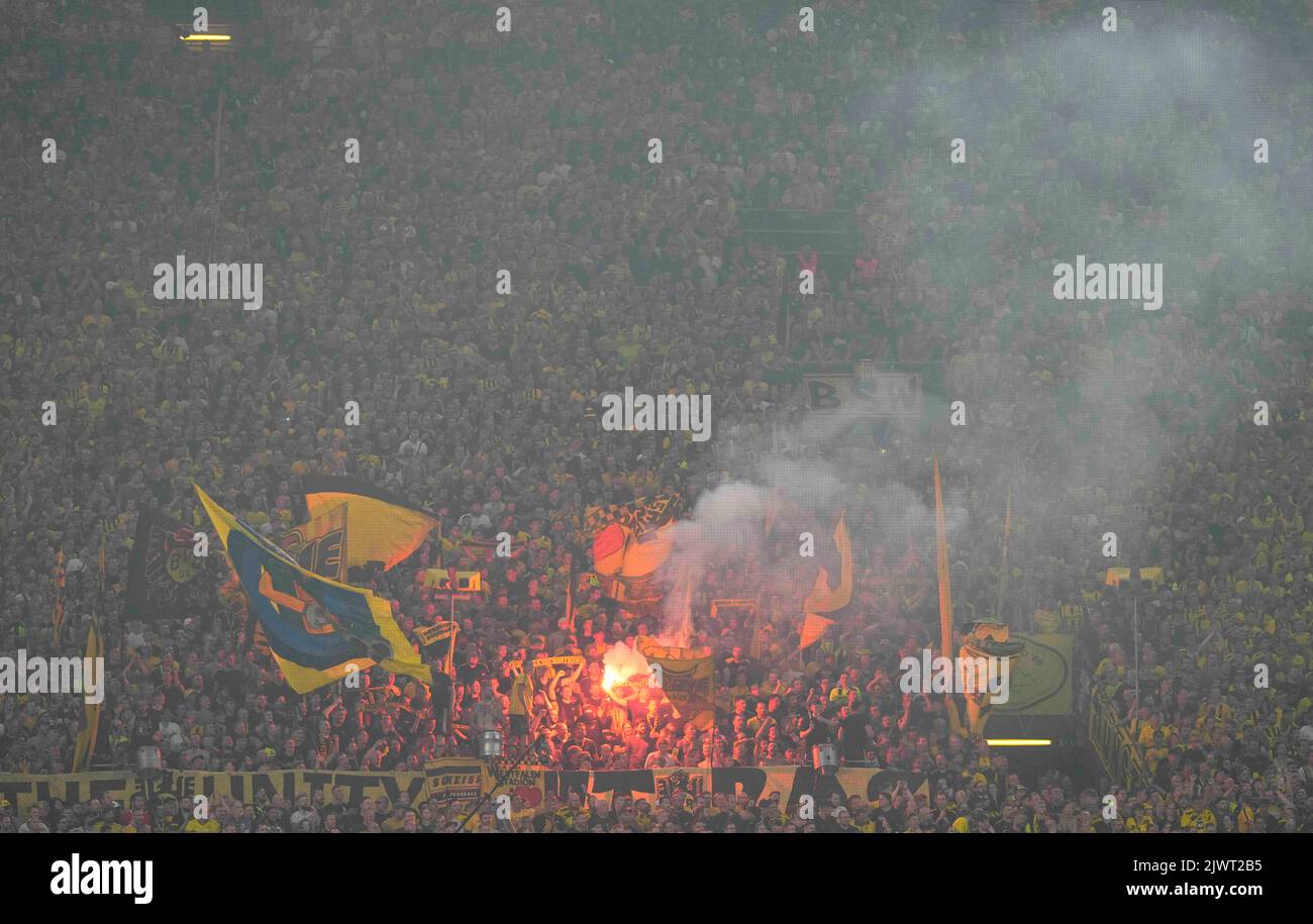 6 septembre 2022 : . Borussia Dortmund est fan de Borrusia Dortmund et du FC Copenhague au parc signal Iduna, Dortmund, Allemagne. Ulrik Pedersen/CSM. Banque D'Images