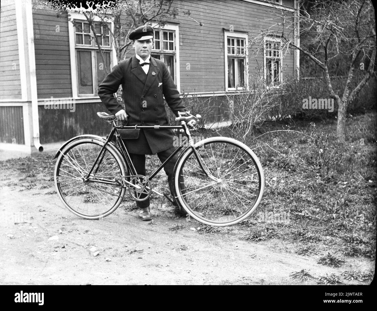 Homme à vélo. Cykel man med. Banque D'Images