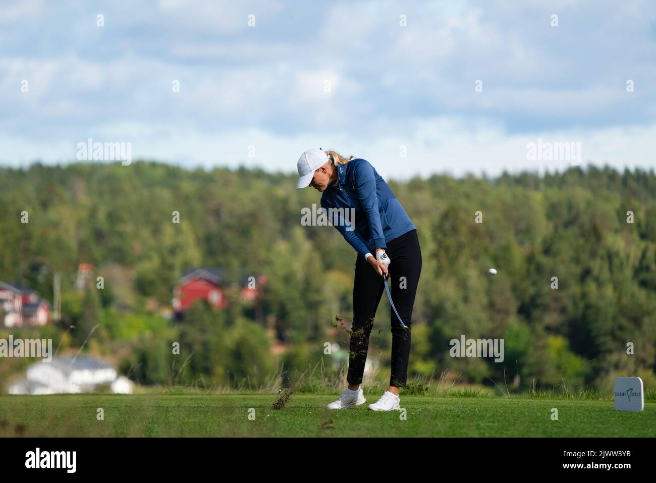 Golf: Åland 100 Ladies Open 2022 final Round, Ladies European Tour. Photo: Rob Watkins/Alay. Photo : Lisa Pettersson SWE, finaliste du tournoi Banque D'Images