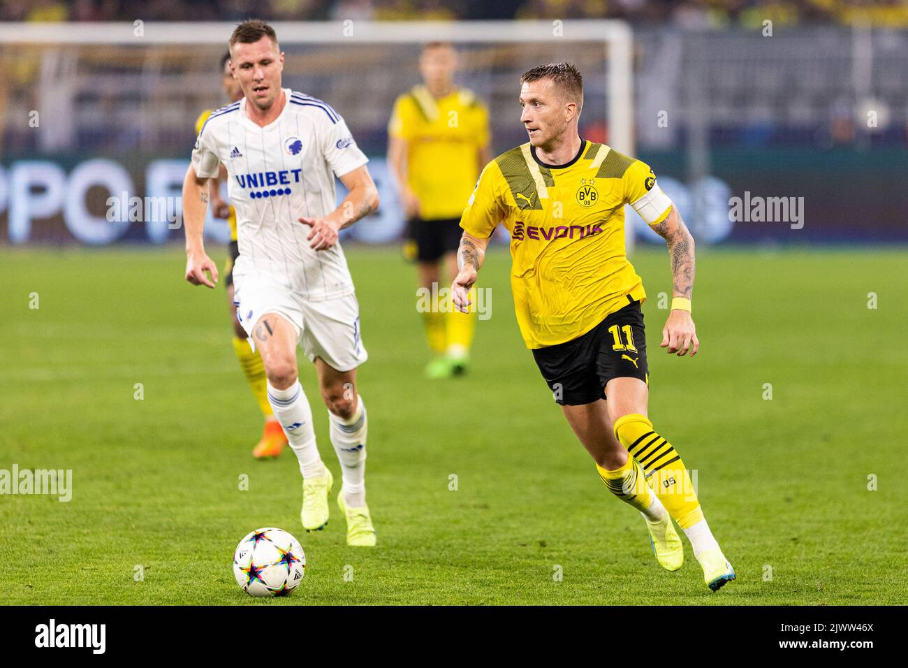 Dortmund, Allemagne. 06th septembre 2022. Marco Reus (11) de Dortmund vu lors du match de l'UEFA Champions League entre Dortmund et le FC Copenhague au parc signal Iduna à Dortmund. (Crédit photo : Gonzales photo/Alamy Live News Banque D'Images