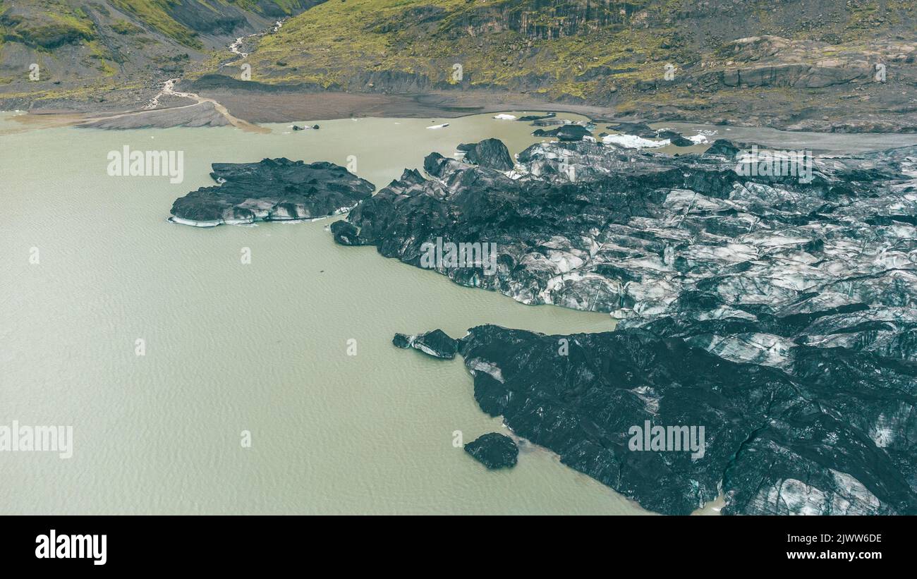 Glacier islandais en été Banque D'Images