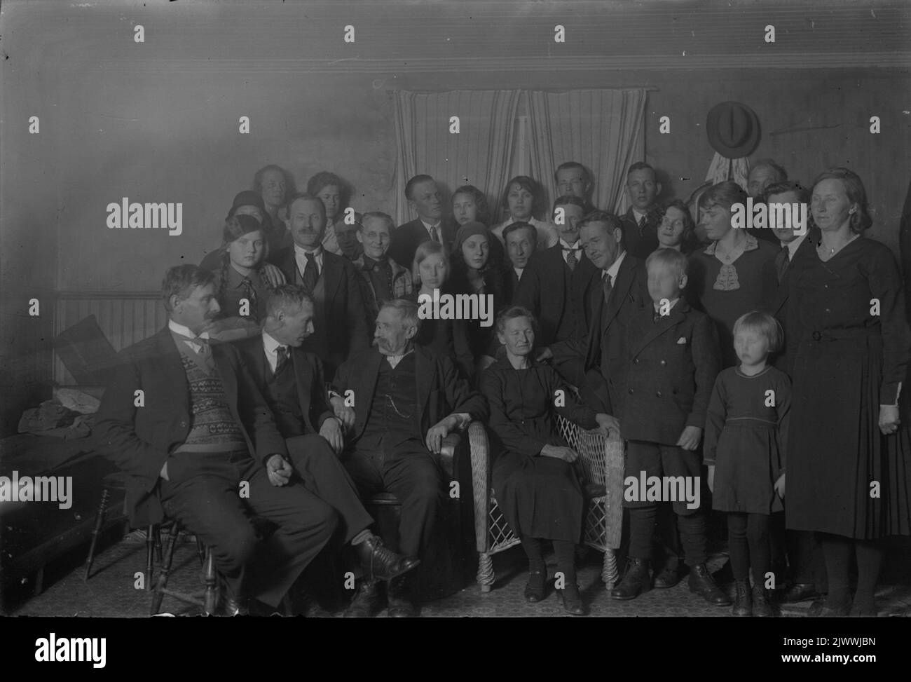 Photo de groupe, anniversaire de Maria Dahlstedt 60th. Gruppbild, Maria Dahlstedts 60-årsdag. Banque D'Images