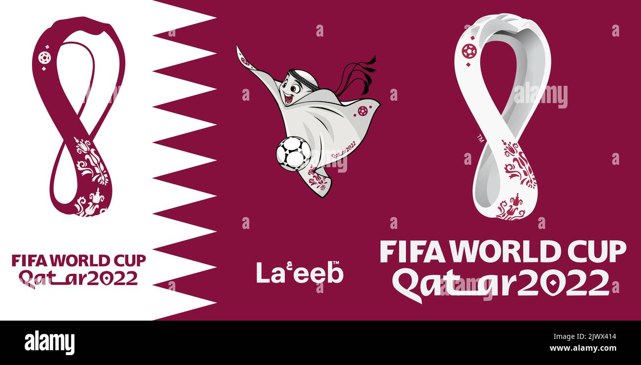 Logo de la coupe du monde de la FIFA 2022. Qatar 2022 Illustration de Vecteur