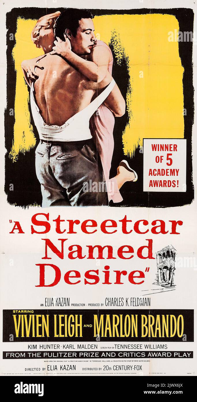 Une voiture de rue nommée Desire (20th Century Fox, R-1958) - FEAT Marlon Brando et Vivien Leigh. Banque D'Images