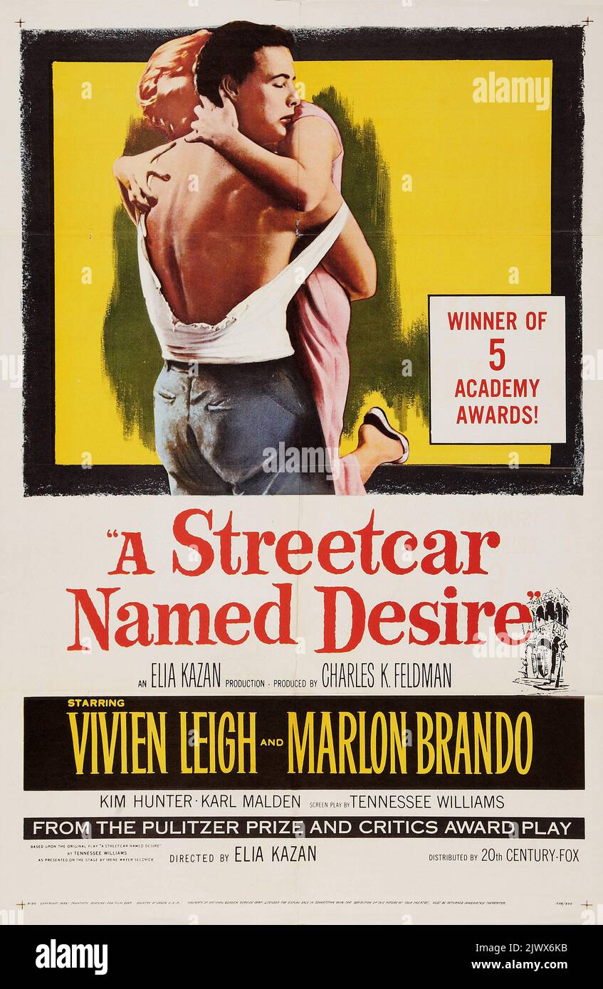 Un Streetcar nommé désir (20th Century Fox, R-1958) FEAT Marlon Brando et Vivien Leigh. Banque D'Images