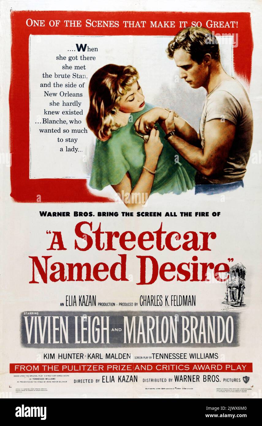 Une voiture de rue nommée Desire (1951) FEAT Marlon Brando et Vivien Leigh. Banque D'Images