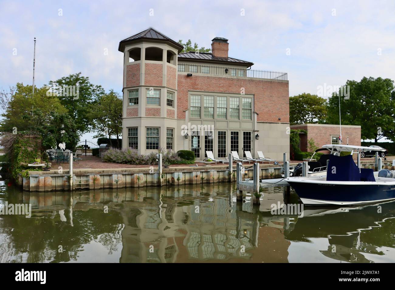 Maison de plage sur la plage de Clifton à Lakewood près de Rocky River, où Eliot et Evaline Ness vivaient avant de déménager à Washington DC. Banque D'Images