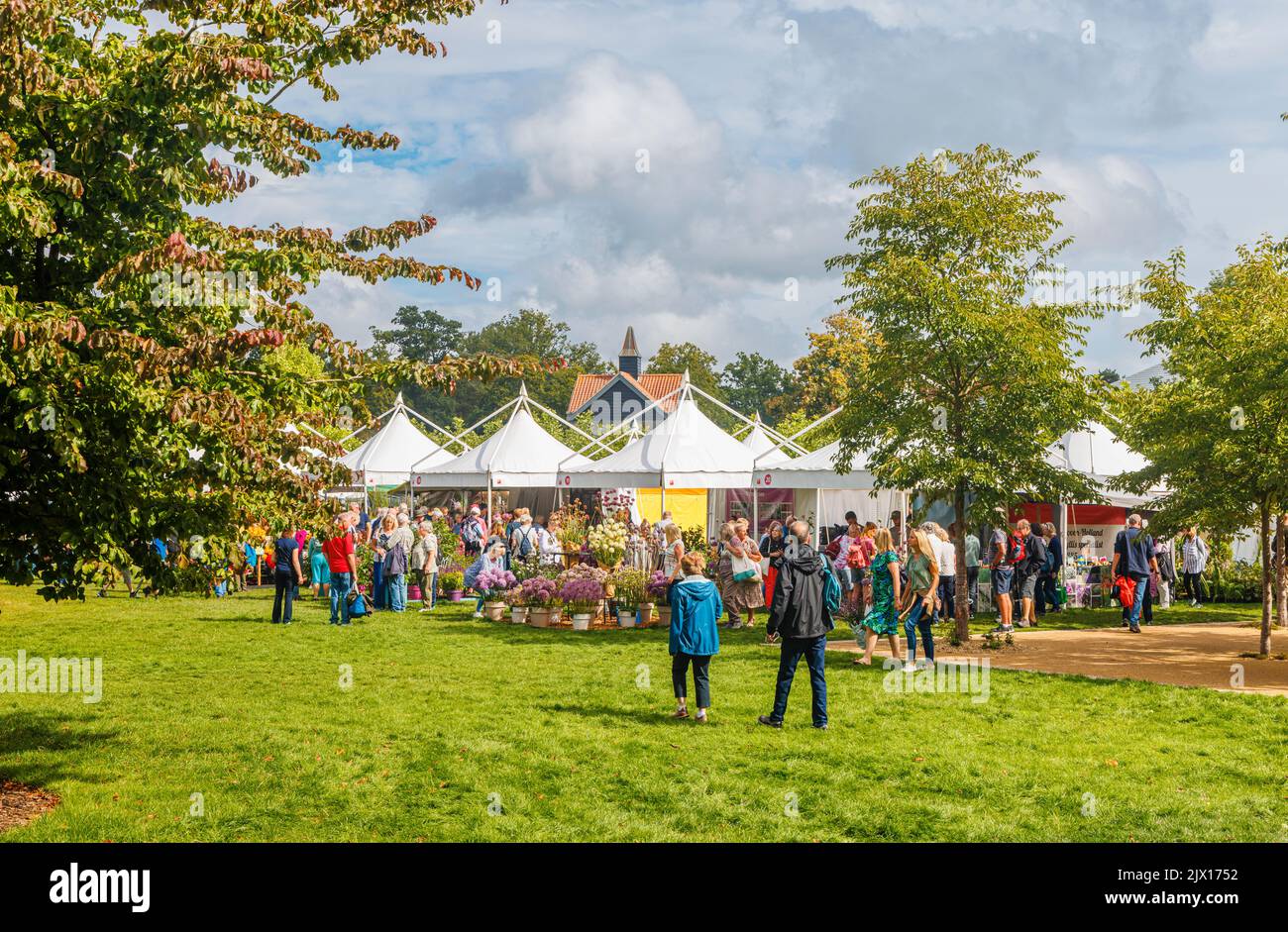 Stands au festival annuel Wisley Taste of Autumn en septembre à RHS Wisley, Surrey, au sud-est de l'Angleterre Banque D'Images