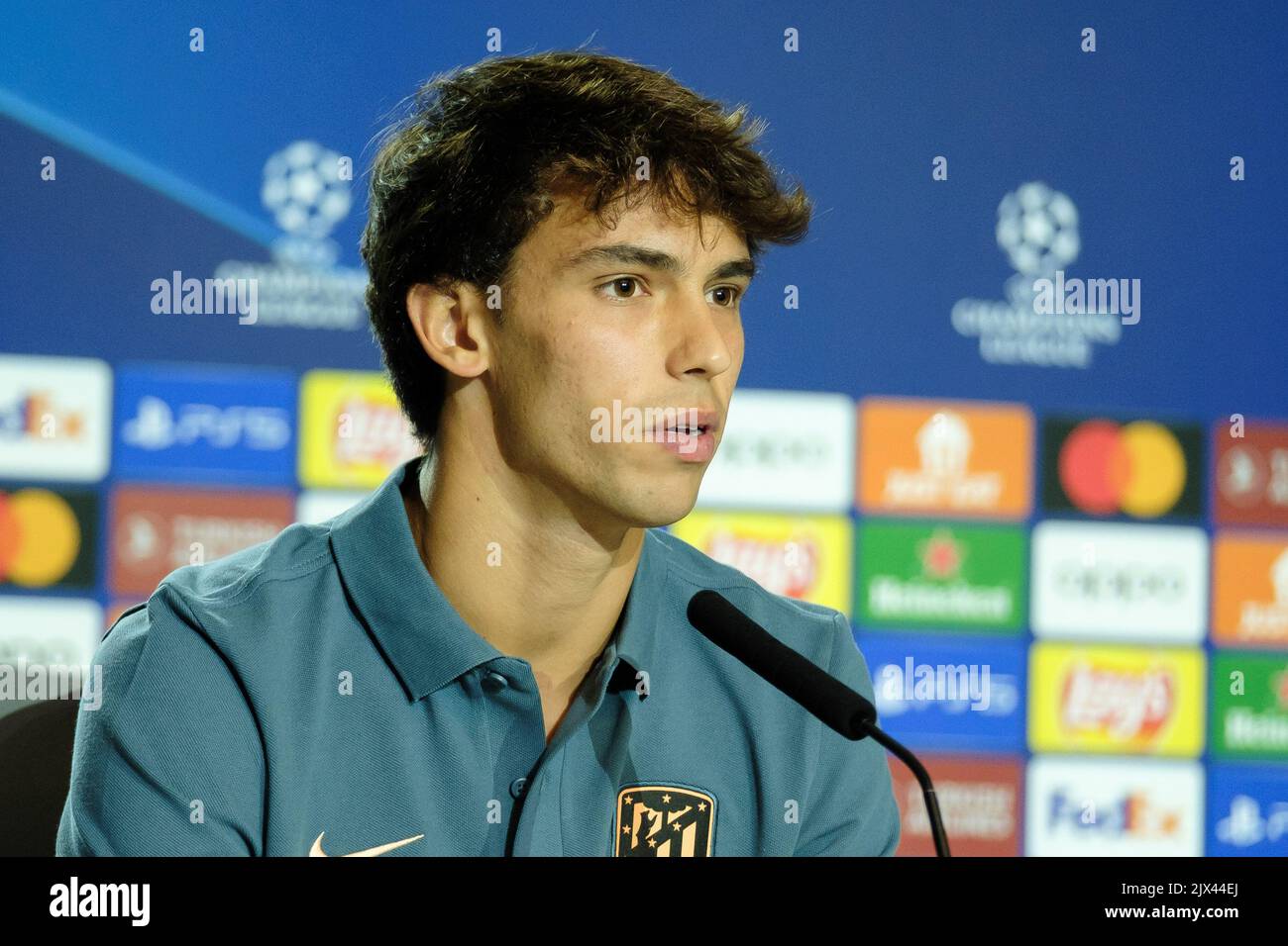 Madrid, Espagne. 06th septembre 2022. Joao Felix de l'Atlético de Madrid assiste à la conférence de presse précédant la Ligue des champions de l'UEFA, Groupe B, à Civitas Metropolitano à Madrid. Crédit : SOPA Images Limited/Alamy Live News Banque D'Images