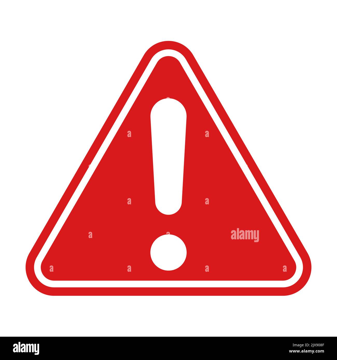 Triangle rouge, alarme de sécurité ! faux, avertissement rue Illustration de Vecteur