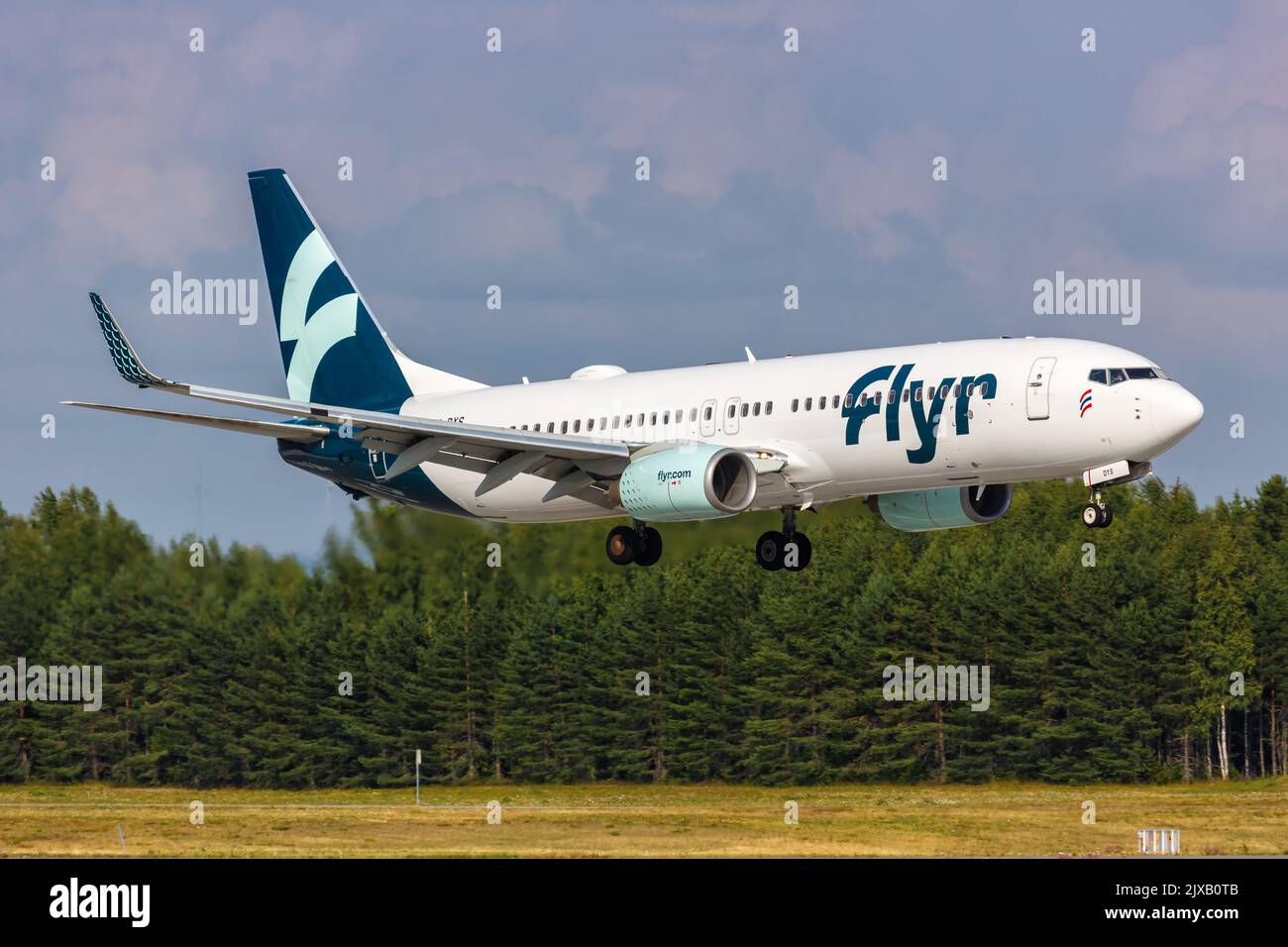 Oslo, Norvège - 15 août 2022 : avion Boeing 737-800 de Flor à l'aéroport d'Oslo (OSL) en Norvège. Banque D'Images