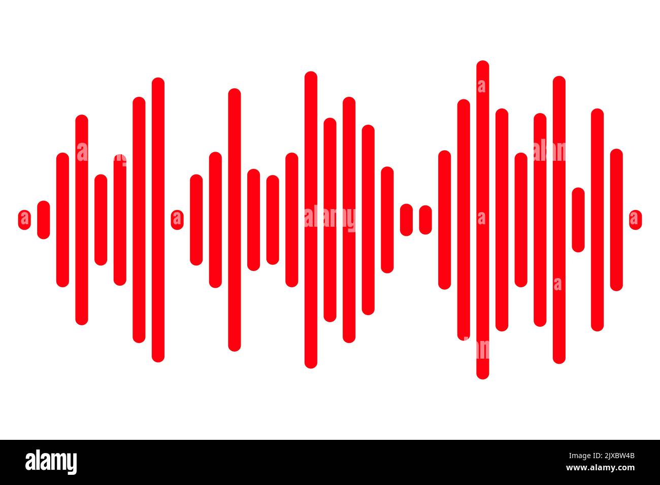 Onde sonore musicale de l'égaliseur isolée sur fond blanc.Illustration vectorielle. Illustration de Vecteur