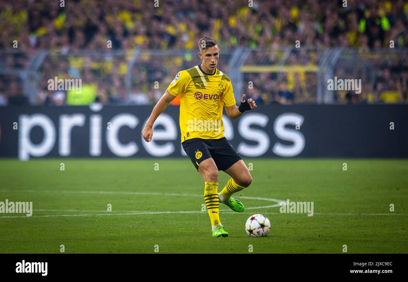 Nico Schlotterbeck (BVB) Borussia Dortmund - FC Kopenhagen 06.09.2022, Fussball; Saison 2022/23 Foto: Moritz Müller Copyright (nur für journalistis Banque D'Images