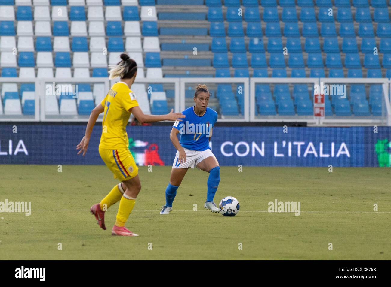 Ferrara, Italie contre la Roumanie qualification pour la coupe du monde des femmes Banque D'Images