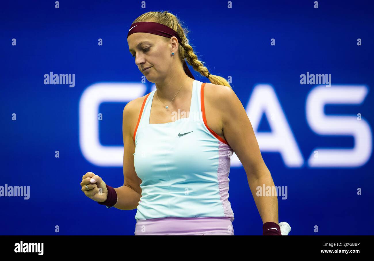 Petra Kvitova de la République tchèque au 8 jour de l'US Open 2022, 4th Grand tournoi de tennis de la saison sur 4 septembre 2022 au Centre national de tennis de l'USTA à New York, Etats-Unis - photo: Rob Prange/DPPI/LiveMedia Banque D'Images