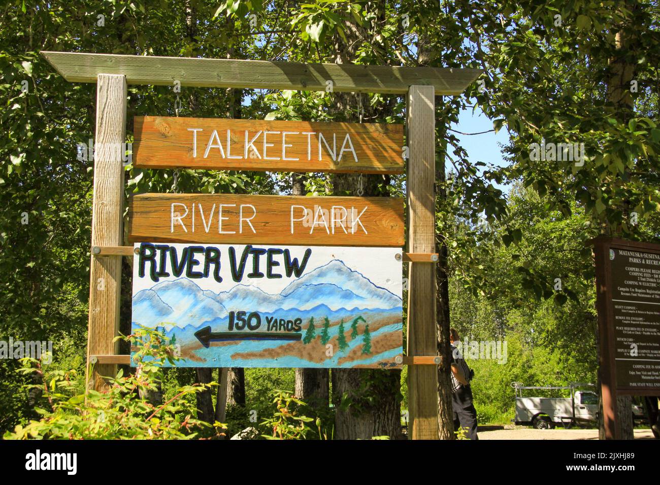 River View Denali National Park and Preserve, anciennement connu sous le nom de Mount McKinley National Park, est un parc national américain et une réserve située à Int Banque D'Images