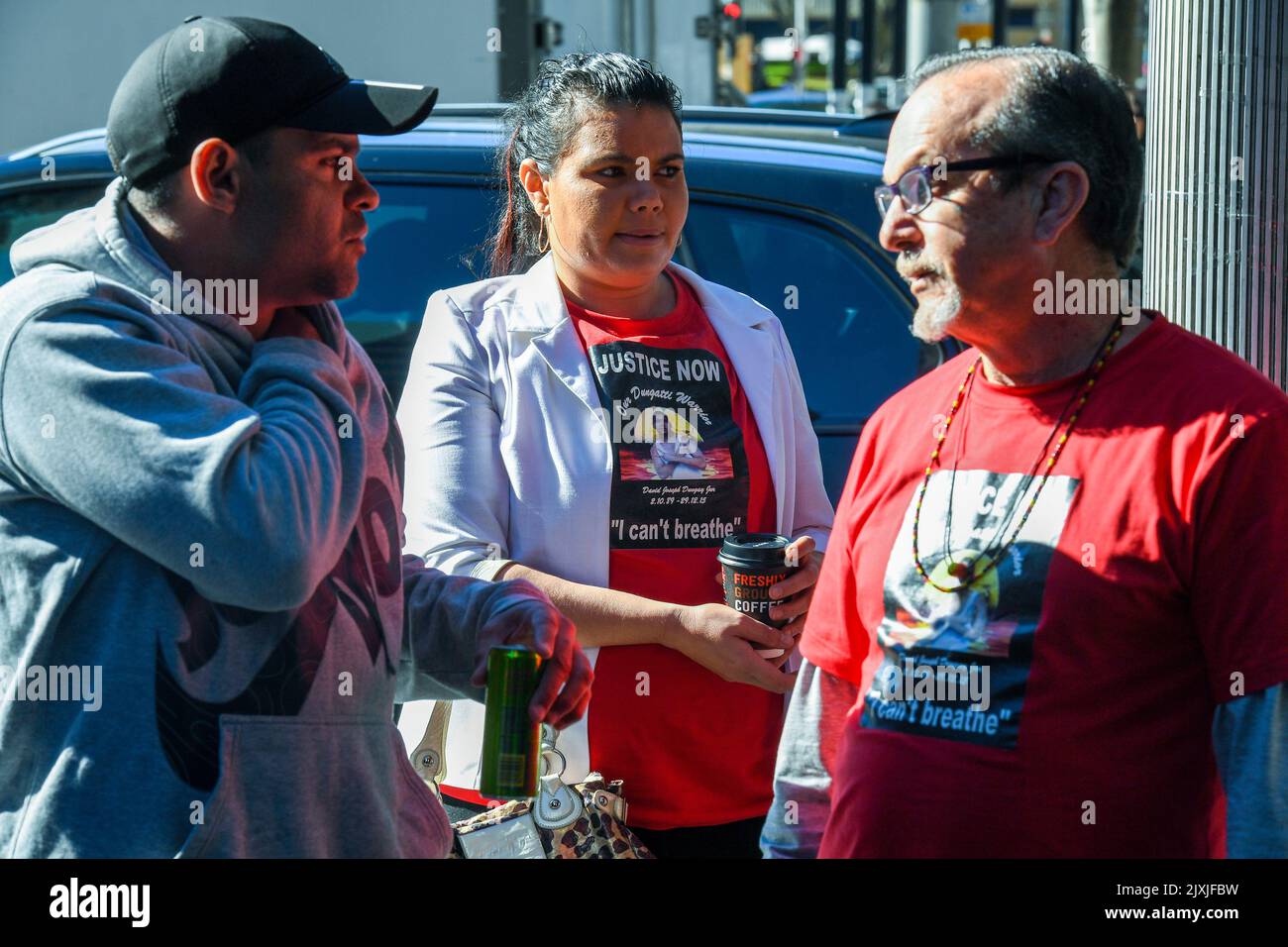 La famille et les amis de David Dungay Jrn, qui est décédé au Centre