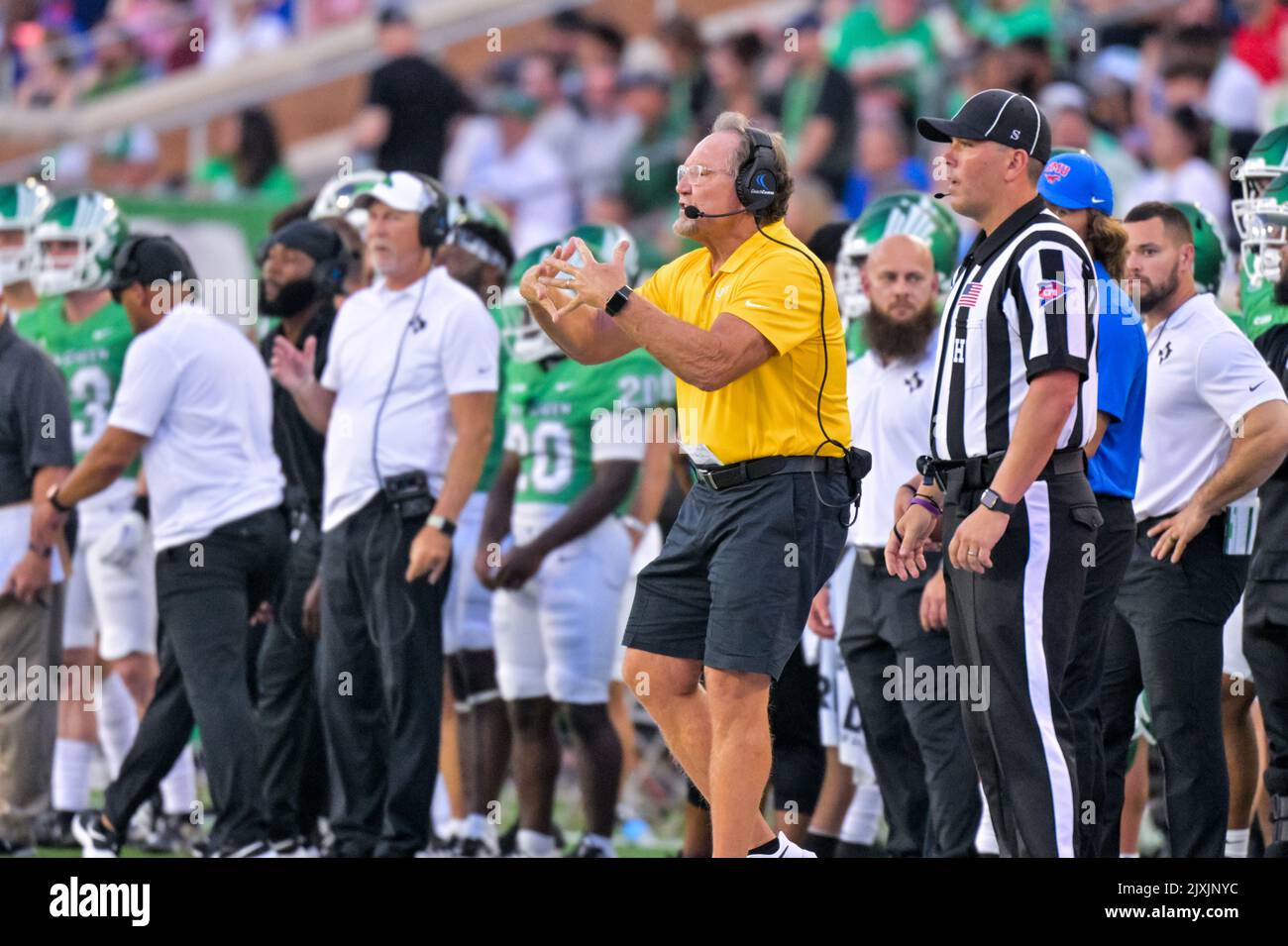 DENTON, TX - 3 septembre: .Phil Bennett DC dans un match entre le Nord du Texas Mean Green vs SMU Mustangs au stade Apogee à Denton sur 3 septembre 2022 à Denton, Texas. CSM/Manny Flores Banque D'Images