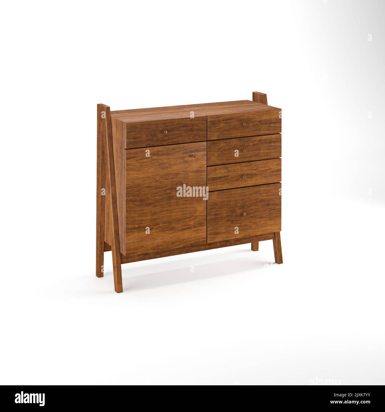 mobilier moderne minimaliste avec fond blanc style studio, son mélange de  différentes textures de bois contre béton, certains sont des meubles en fil  de fer et rose Photo Stock - Alamy