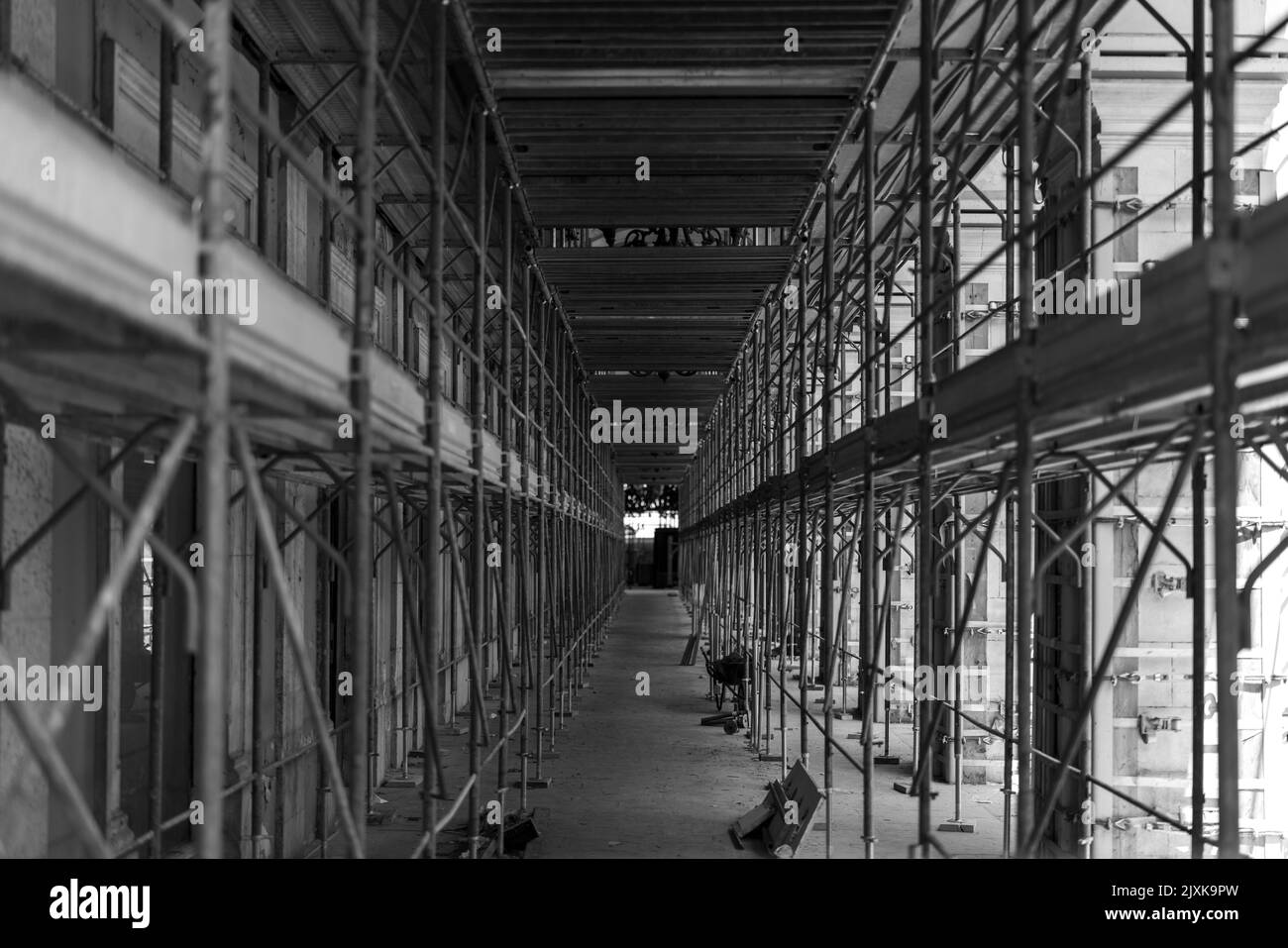 L Aquila - Italie - reconstruction après le tremblement de terre Banque D'Images