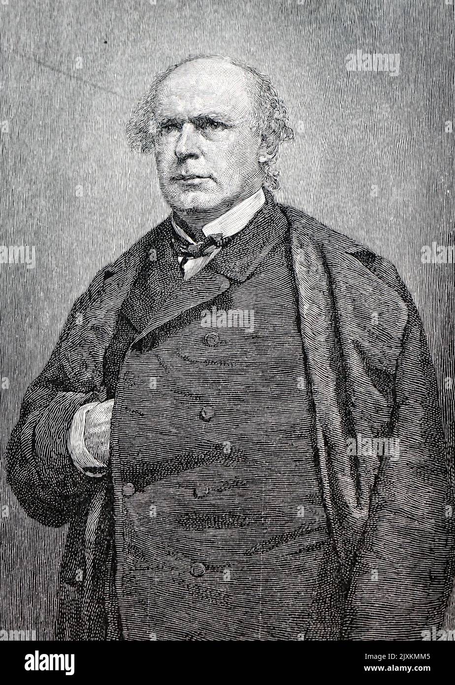 Portrait de Salmon P. Chase (1808-1873) politicien américain, juriste et juge en chef des États-Unis. Daté du 19th siècle Banque D'Images