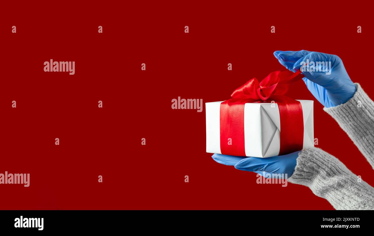 cadeau de noël covid-19 restriction happy holiday Banque D'Images