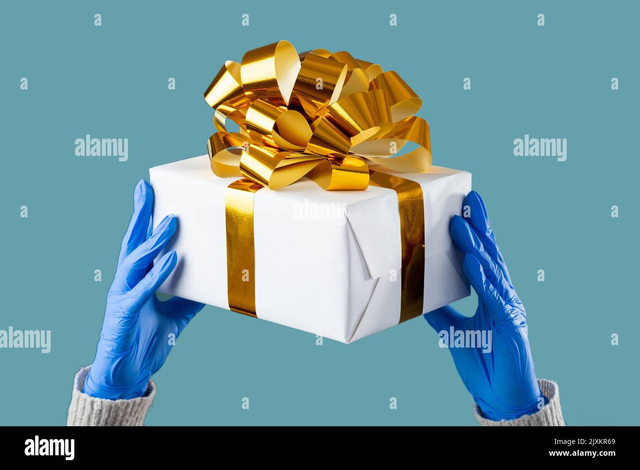 cadeau de noël nouvel an 2021 covid-19 Banque D'Images