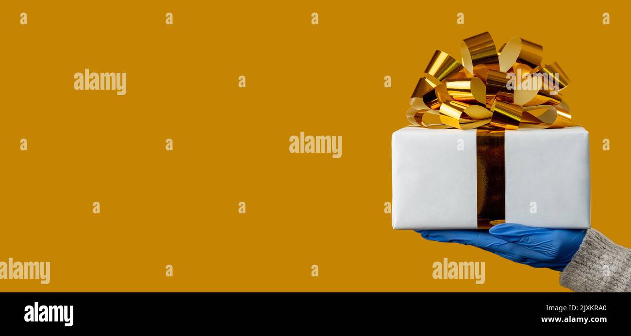 cadeau de noël nouvel an 2021 covid-19 Banque D'Images