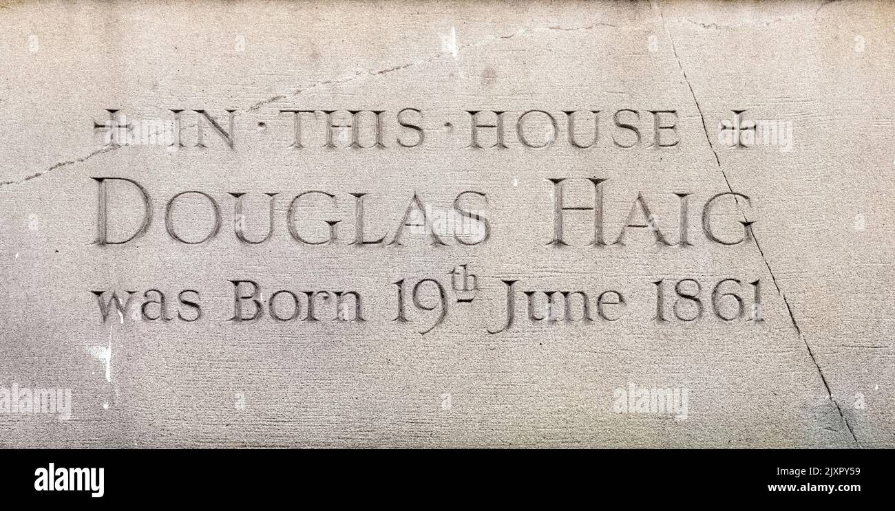 Lieu de naissance du maréchal Douglas Haig, 1st Earl Haig - Charlotte Square, Édimbourg, Royaume-Uni. Banque D'Images